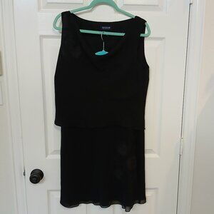 Ann Taylor Black Silk Sleeveless Top and Skirt - size 12